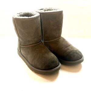 UGG Australia Classic Short Women's Suede Sherpa Boots, Gray, Australia Size 5